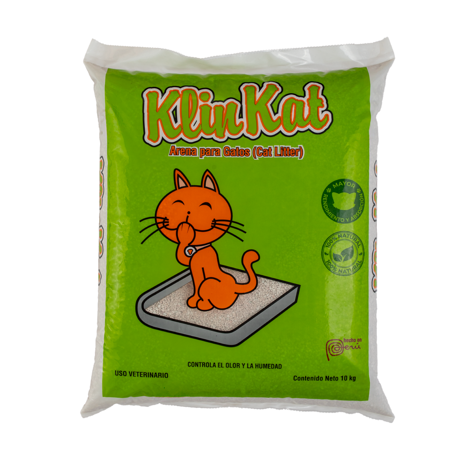 Arena Para Gatos 100% Natural KLINKAT 10 Kg