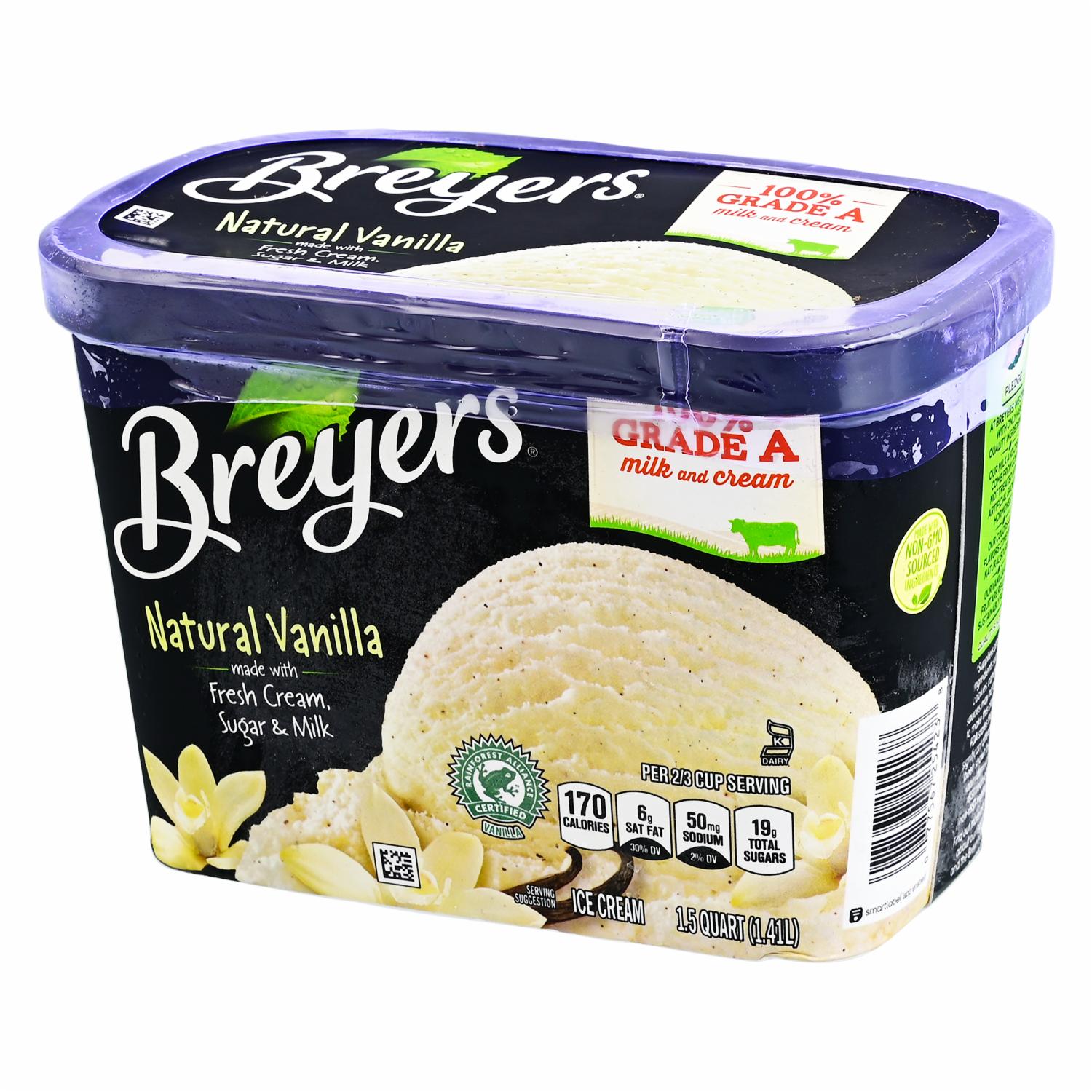 Helado Crema Con Vainilla Natural BREYERS Tarrina