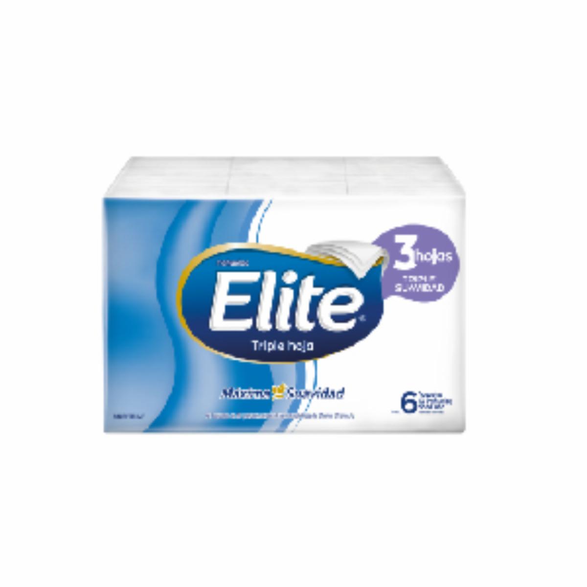 Pañuelo Desechable Facial Triple Hoja ELITE 6 Paquetes X 10 Pañuelos