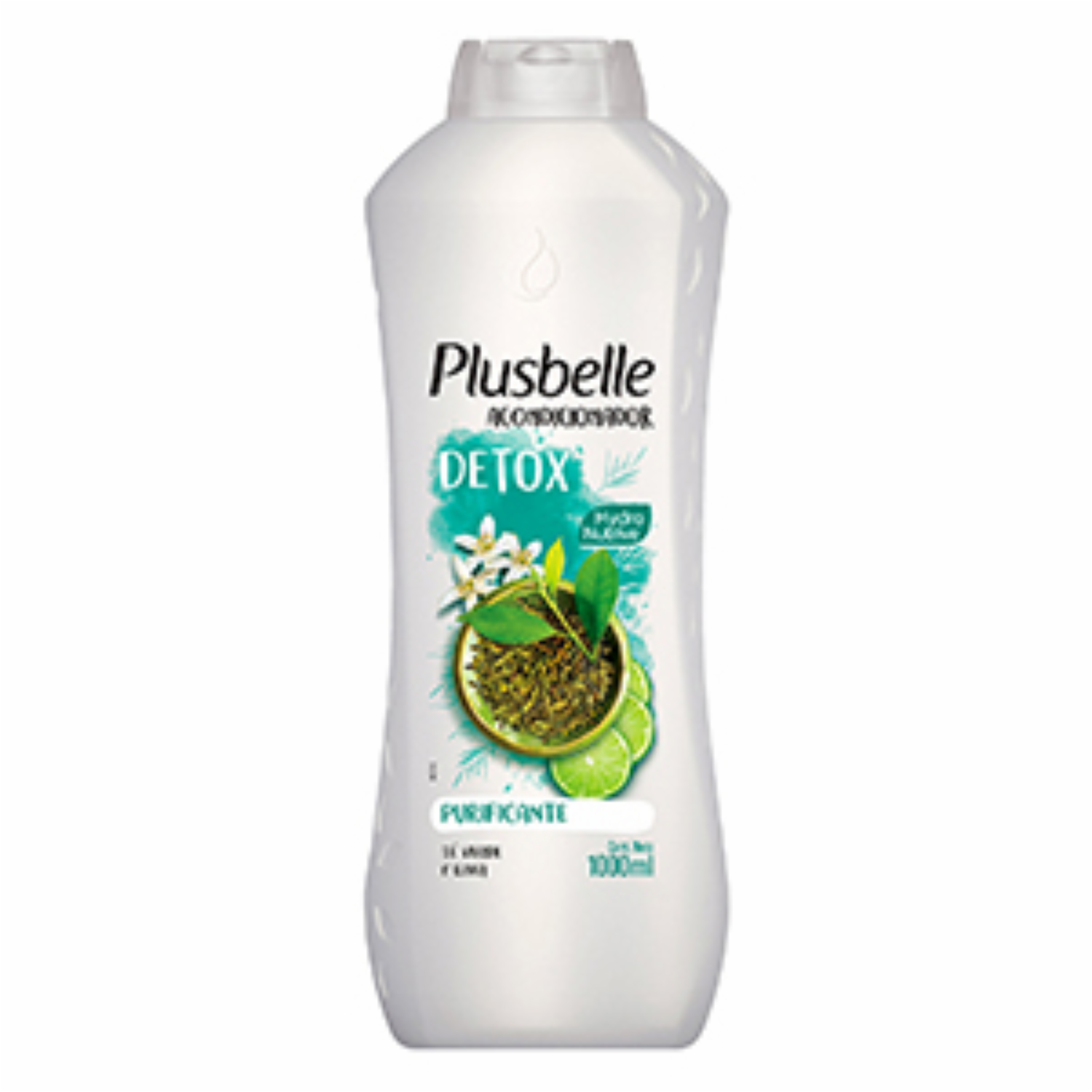 Acondicionador De Cabello Detox Te Verde Y Lima PLUSBELLE 1000 Ml