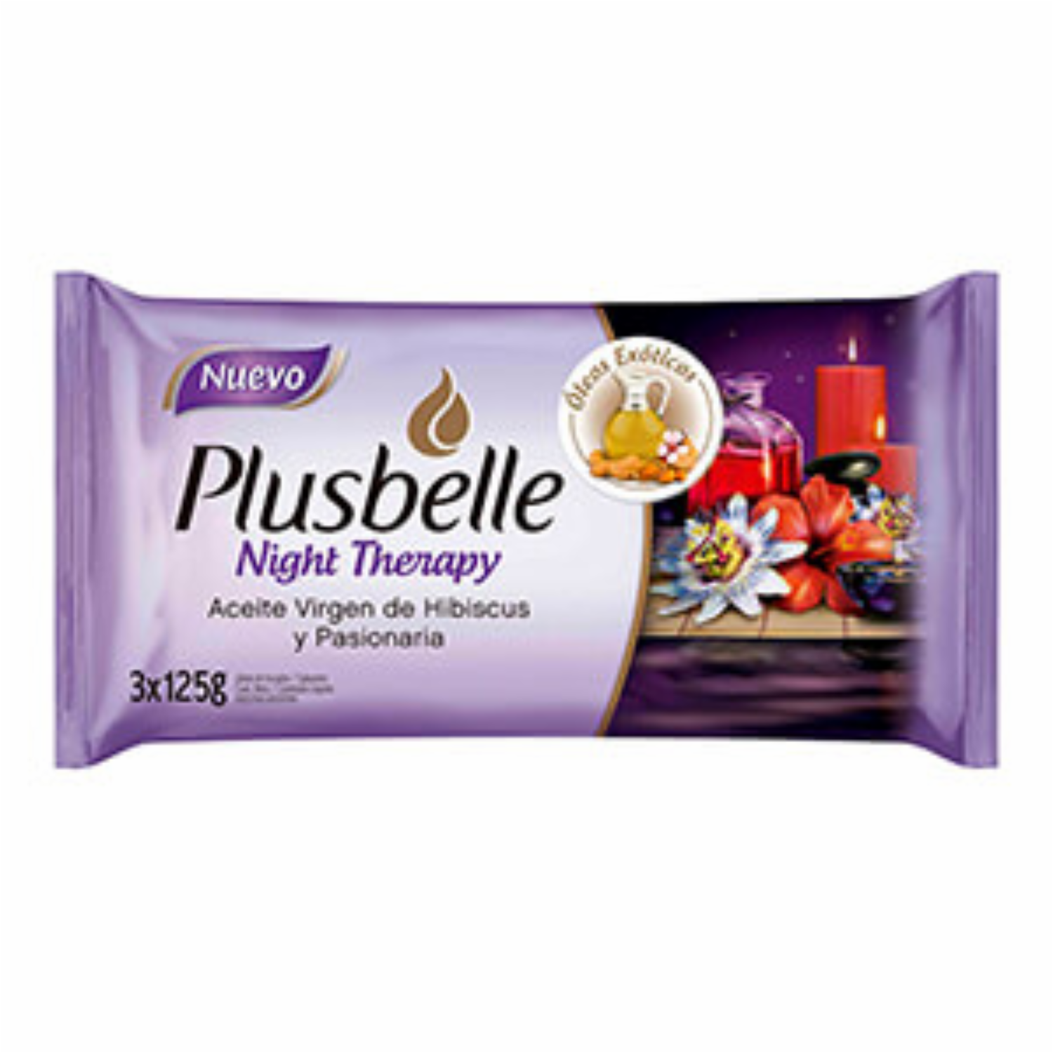 Jabón En Barra Night Terapy PLUSBELLE 3×125 G