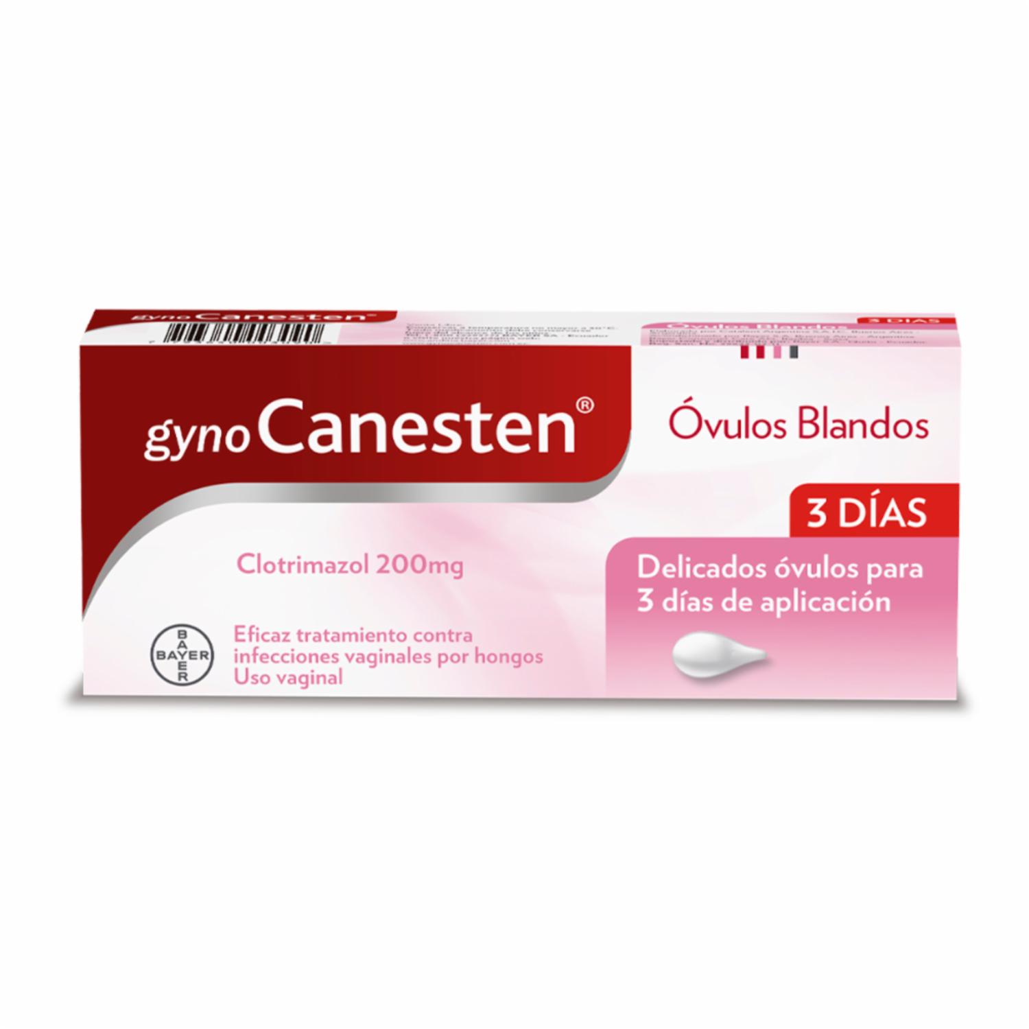 Óvulos Blandos Clotrimazol 200 Mg GYNO CANESTEN X 3 Días