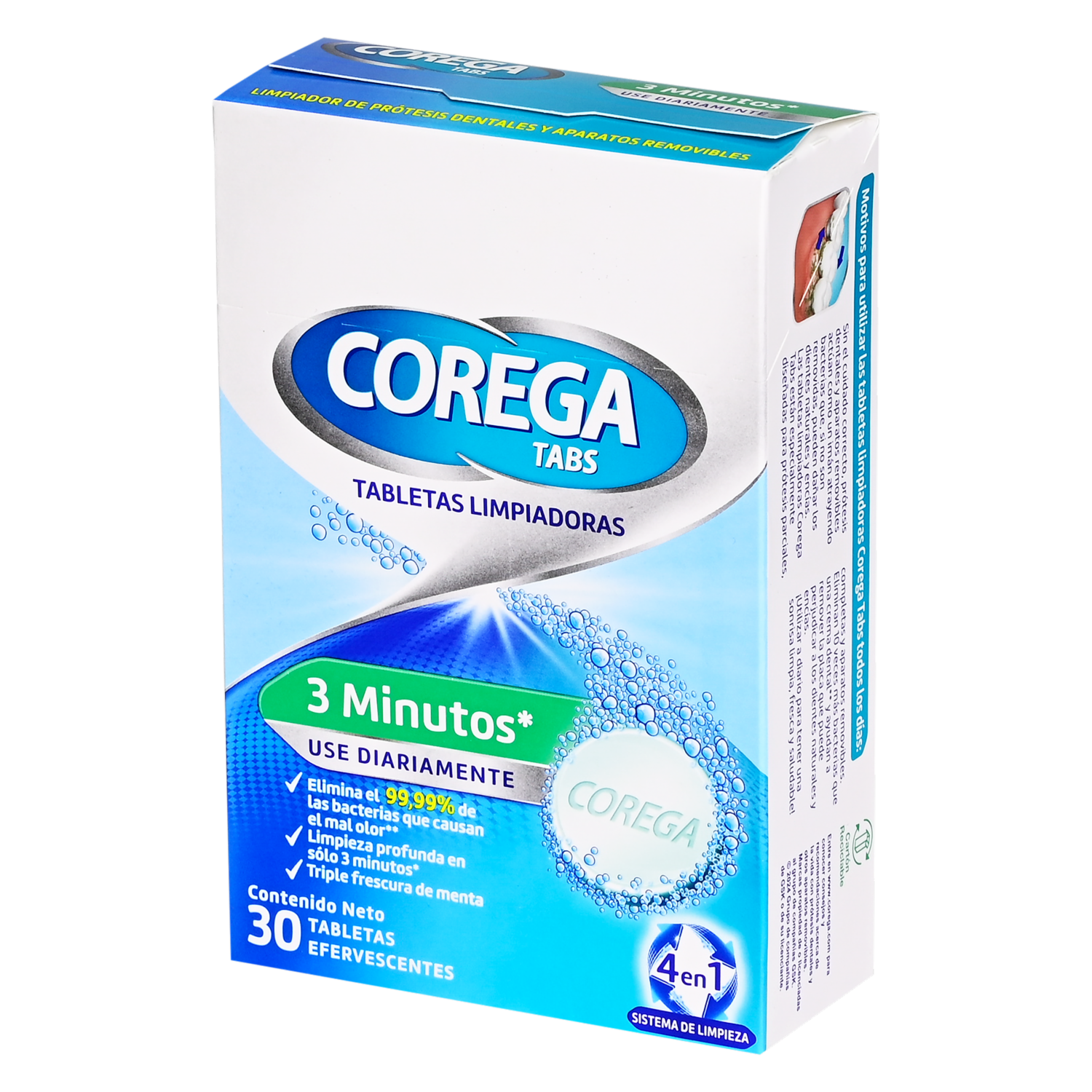 Limpiador Dental De Prótesis Tabs COREGA Pack X30 U