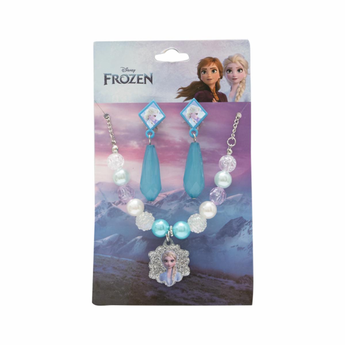 Vinchas De Cabello Diseño Collar Y Aretes Azul FROZEN Unidad