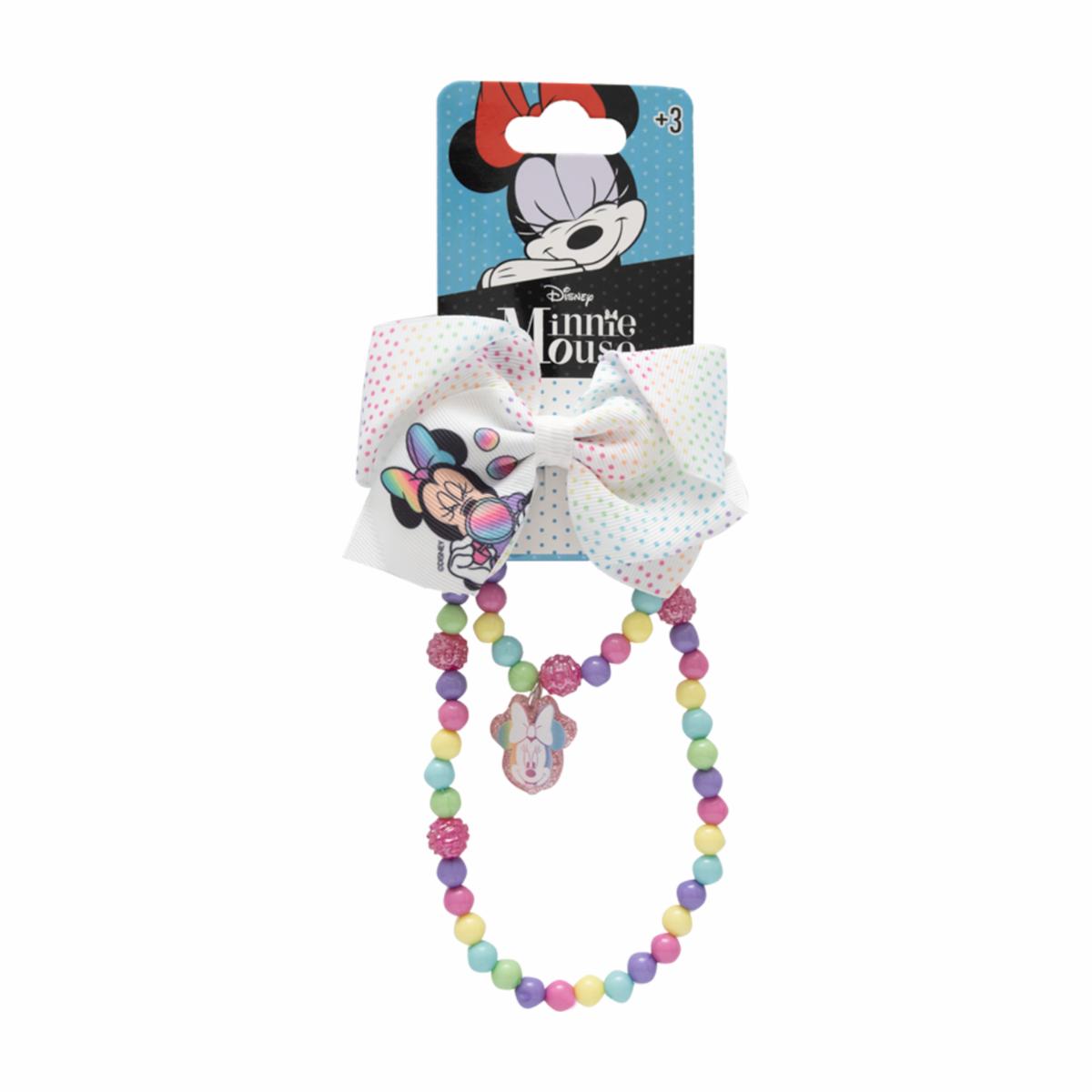 Vinchas De Cabello Diseño Lazo Collar Y Pulsera MINNIE X 2 Uds