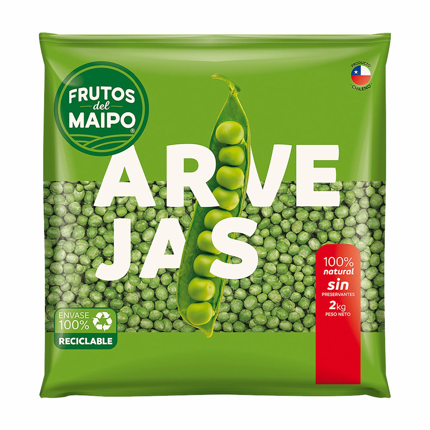 Arvejas Frescas Congeladas FRUTOS DEL MAIPO 2 Kg
