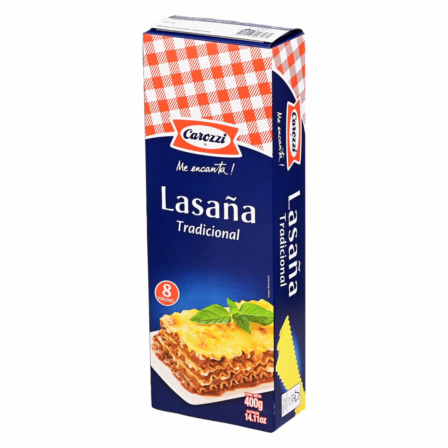 Lasaña Pasta De Trigo Duro CAROZZI 400 g