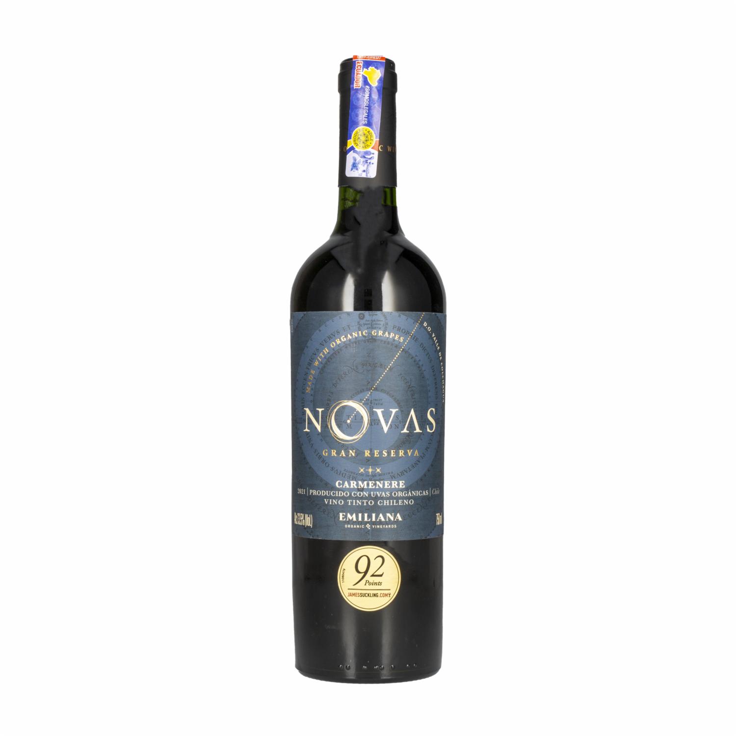 Vino Tinto Carmenere Novas 750 Ml