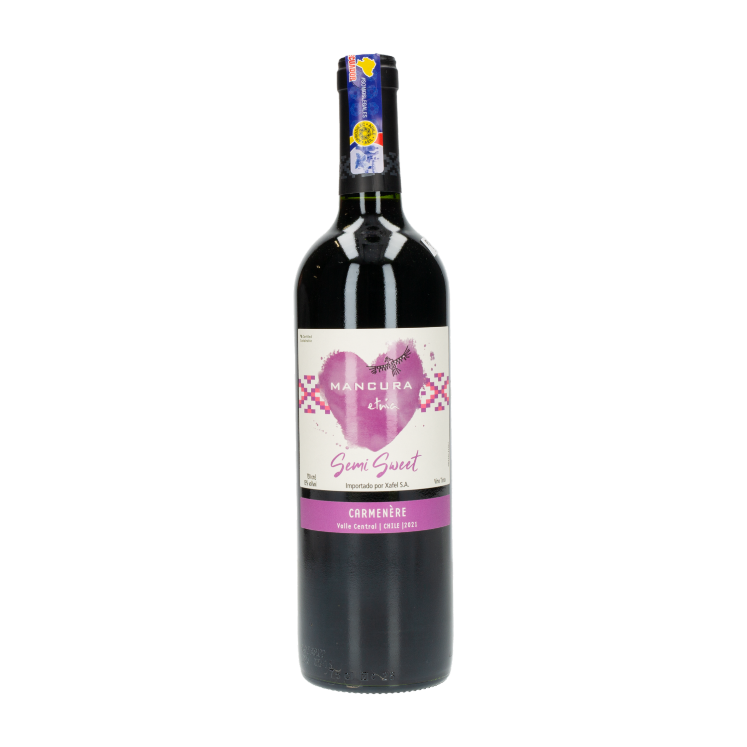 Vino Tinto Semi Sweet Carmenere MANCURA 750 Ml