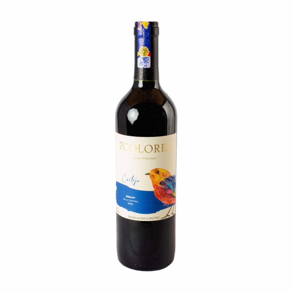 Vino Tinto Cortejo Merlot 7 Colores 750 Ml