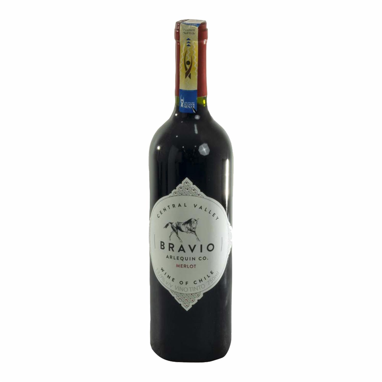 Vino Tinto Merlot BRAVÍO 750 Ml