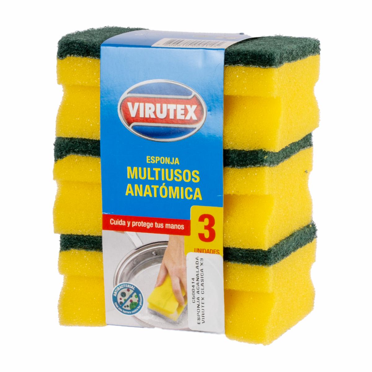 Esponja Acanalada Clásica VIRUTEX X 3 Uds