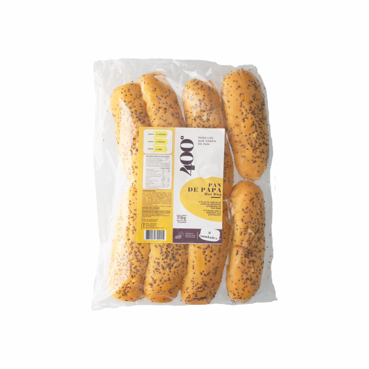 Pan De Papa Para Hot Dog 400° 318 G