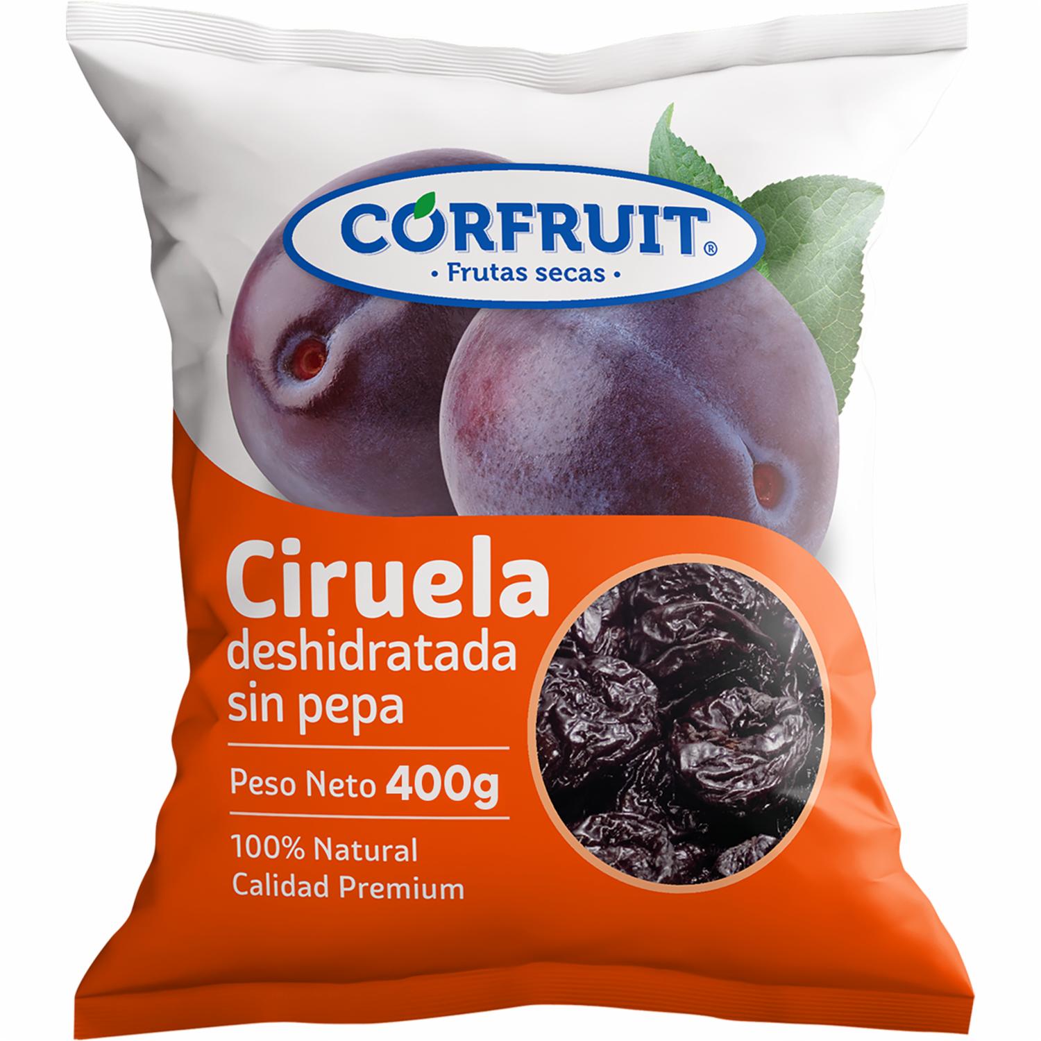 Ciruelas Deshidratada Sin Pepa 100% Natural CORFRUIT 400 G