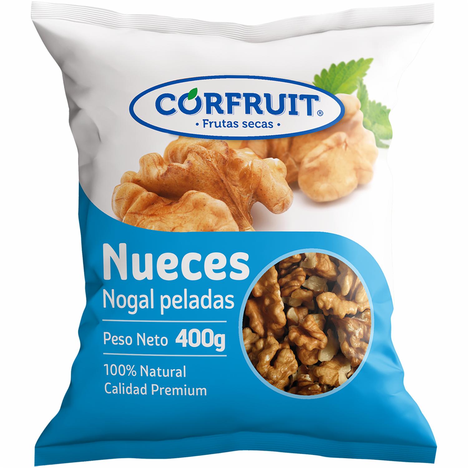 Nueces Nogal Peladas 100% Natural CORFRUIT 400 G