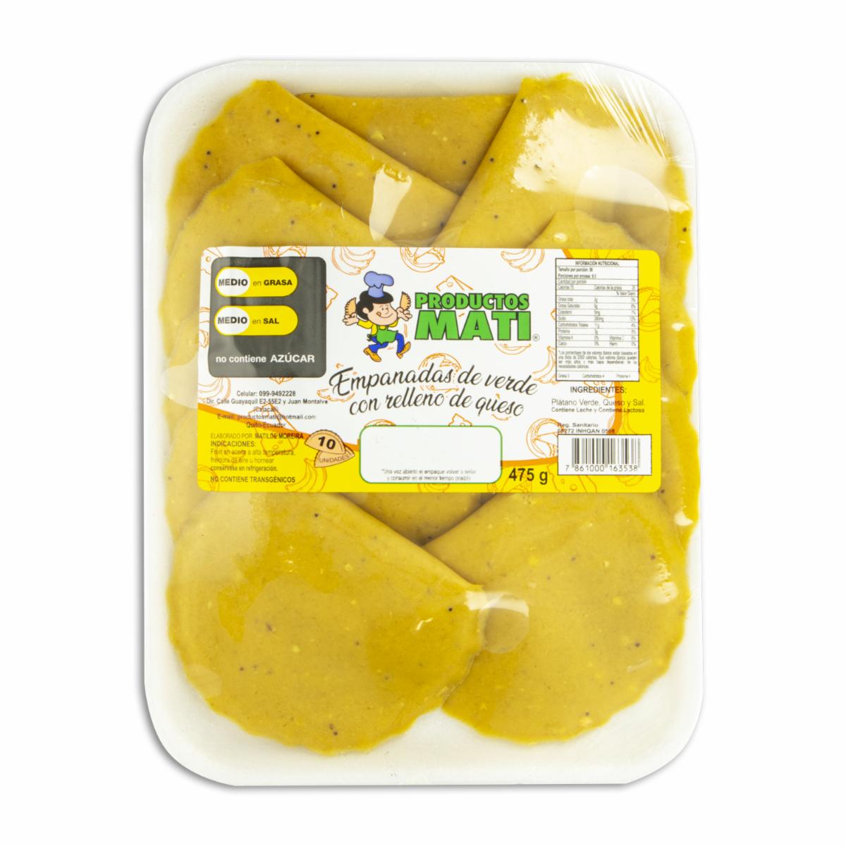 Empanada De Verde Con Relleno De Queso PRODUCTOS MATI 10 Uds X 47.5 G