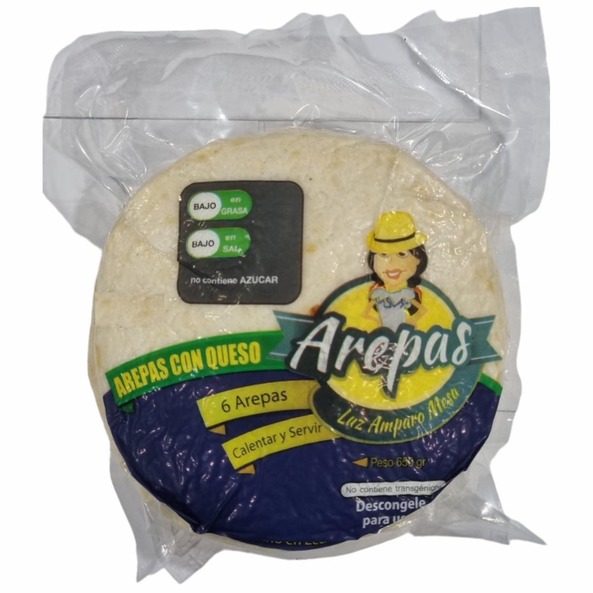 Arepas Con Queso Listas LUZ AMPARO MESA 650 G