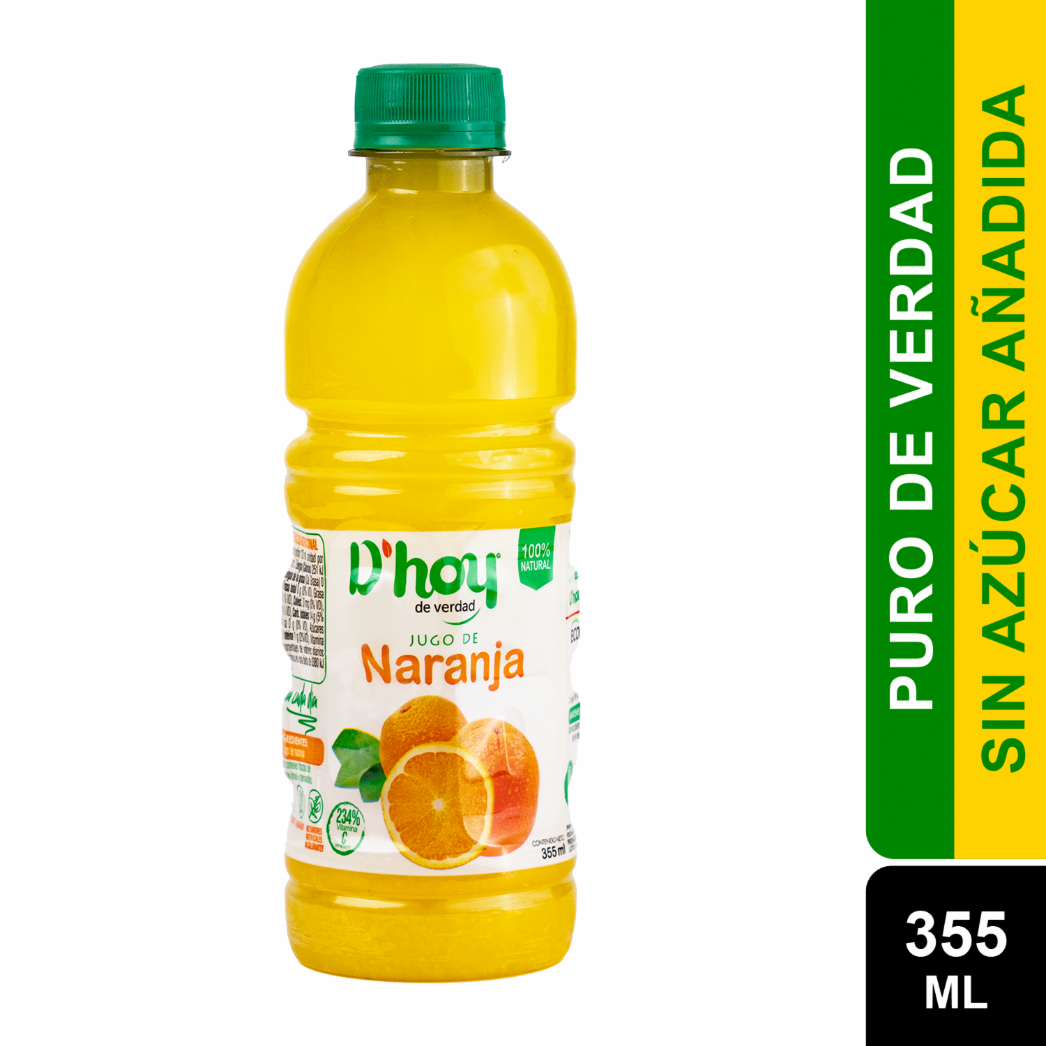 Jugo De Naranja 100 % Natural D’HOY 355 Ml