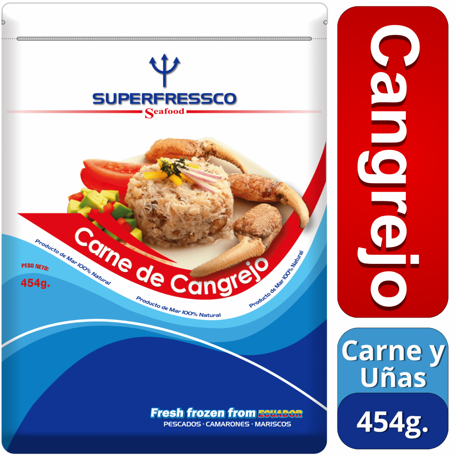 Carne De Cangrejo 100% Natural SUPERFRESSCO 454 G