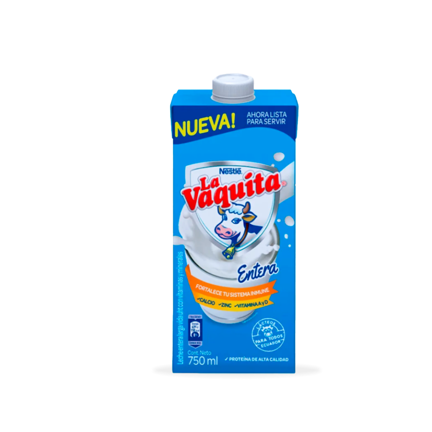 Leche Entera Larga Vida LA VAQUITA 750 Ml