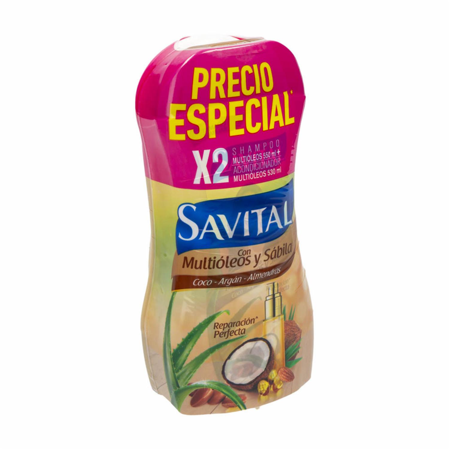 Acondicionador De Cabello Multioleos SAVITAL 530 Ml