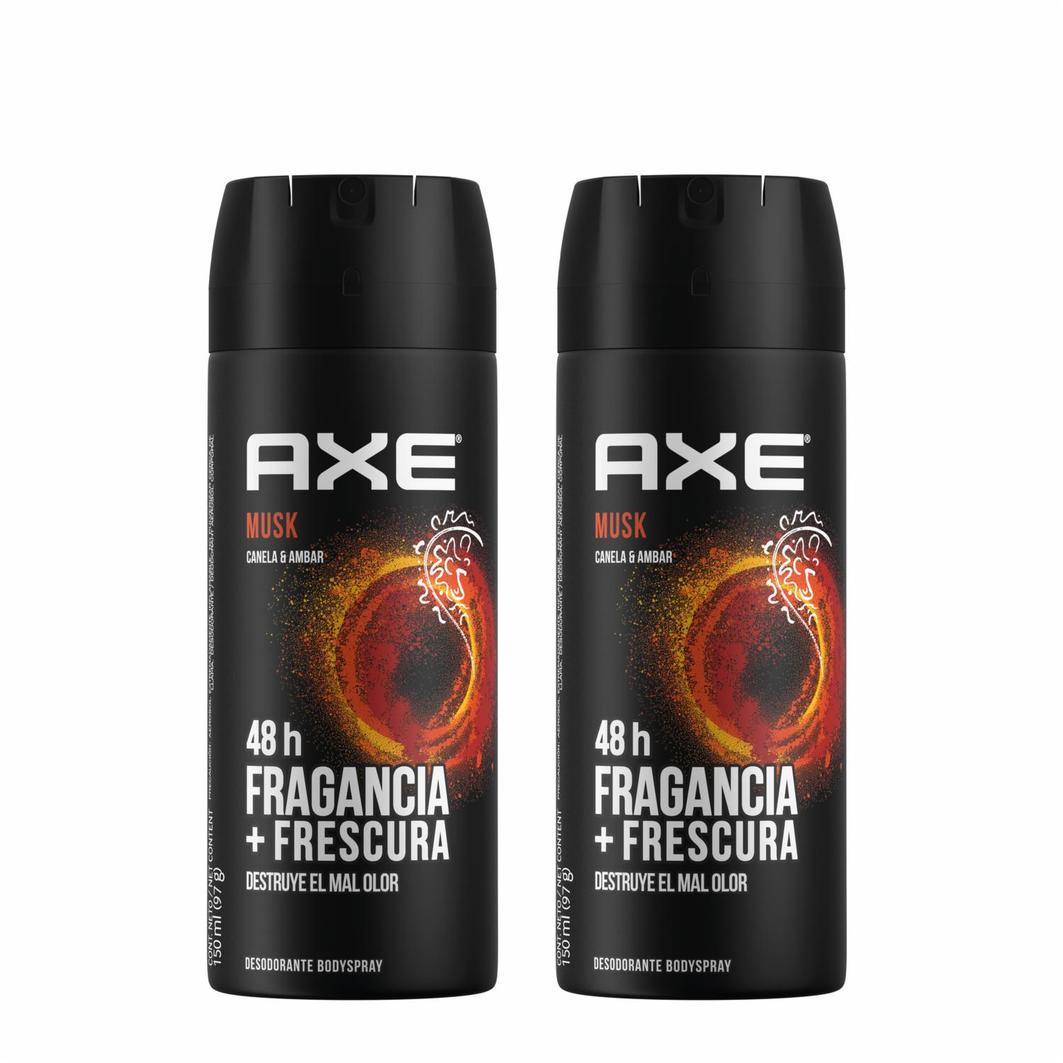 Desodorante En Aerosol Antitranspirante Musk AXE 2 X 150 Ml