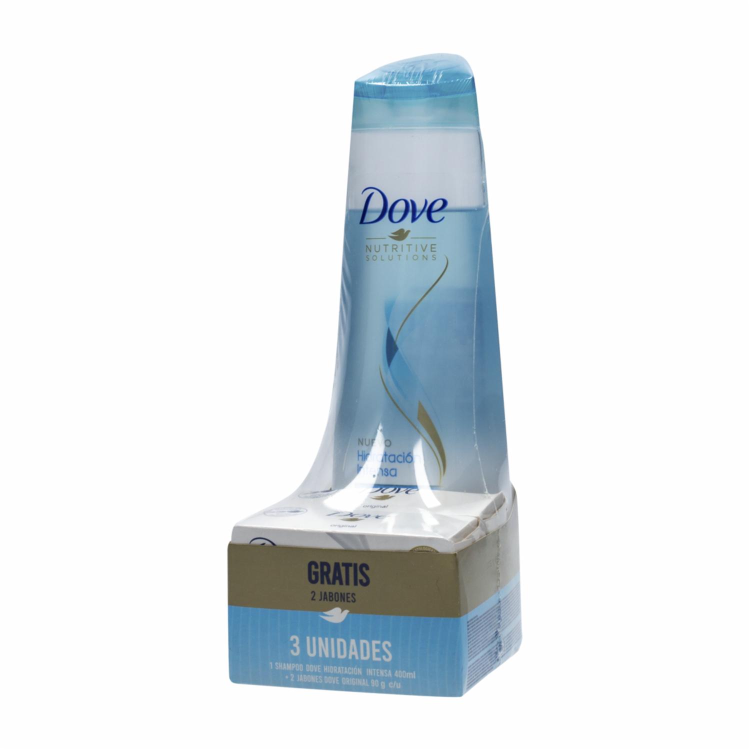 Shampoo De Cabello Hidratación Intensiva + Jabón DOVE Pack 400 Ml