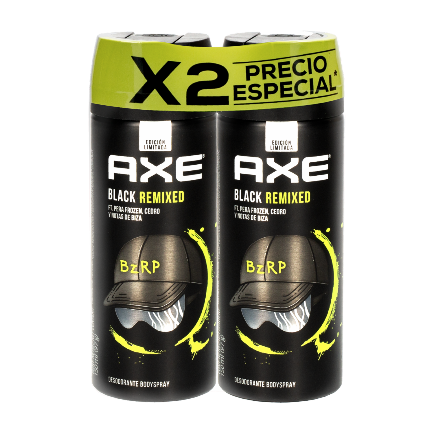 Desodorante En Aerosol Body Black AXE 2x 150 Ml