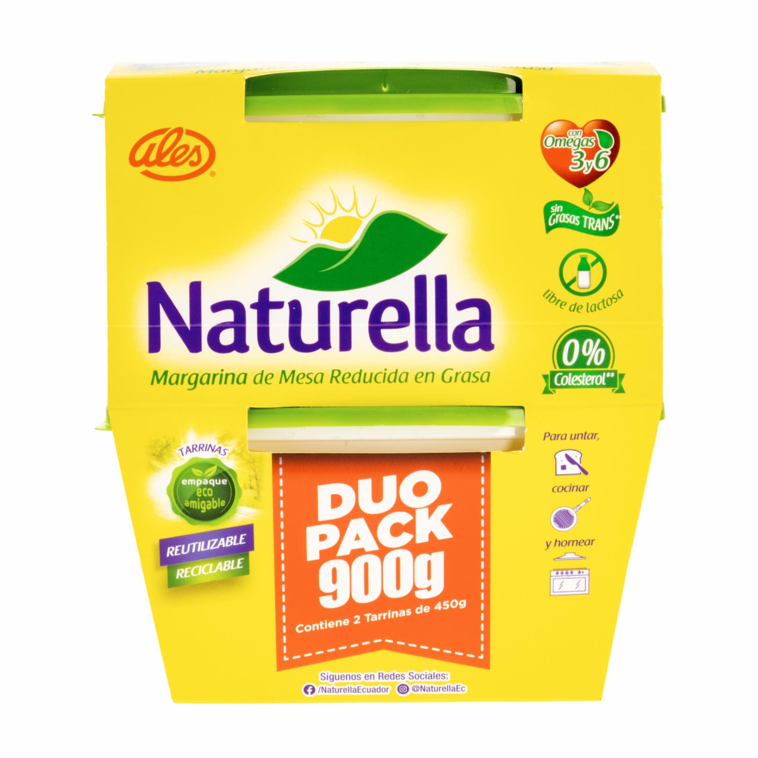 Margarina De Mesa NATURELLA Pack X2 X 450 G