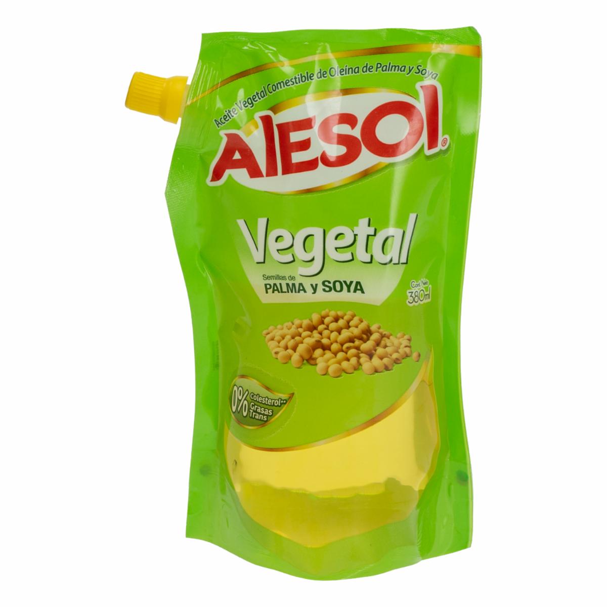 Aceite Comestible De Palma Y Soya ALESOL 380 Ml