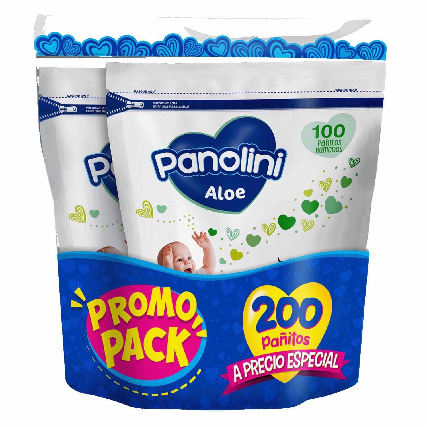 Pañitos Húmedos Aloe Vera PANOLINI 2 X 100 Uds