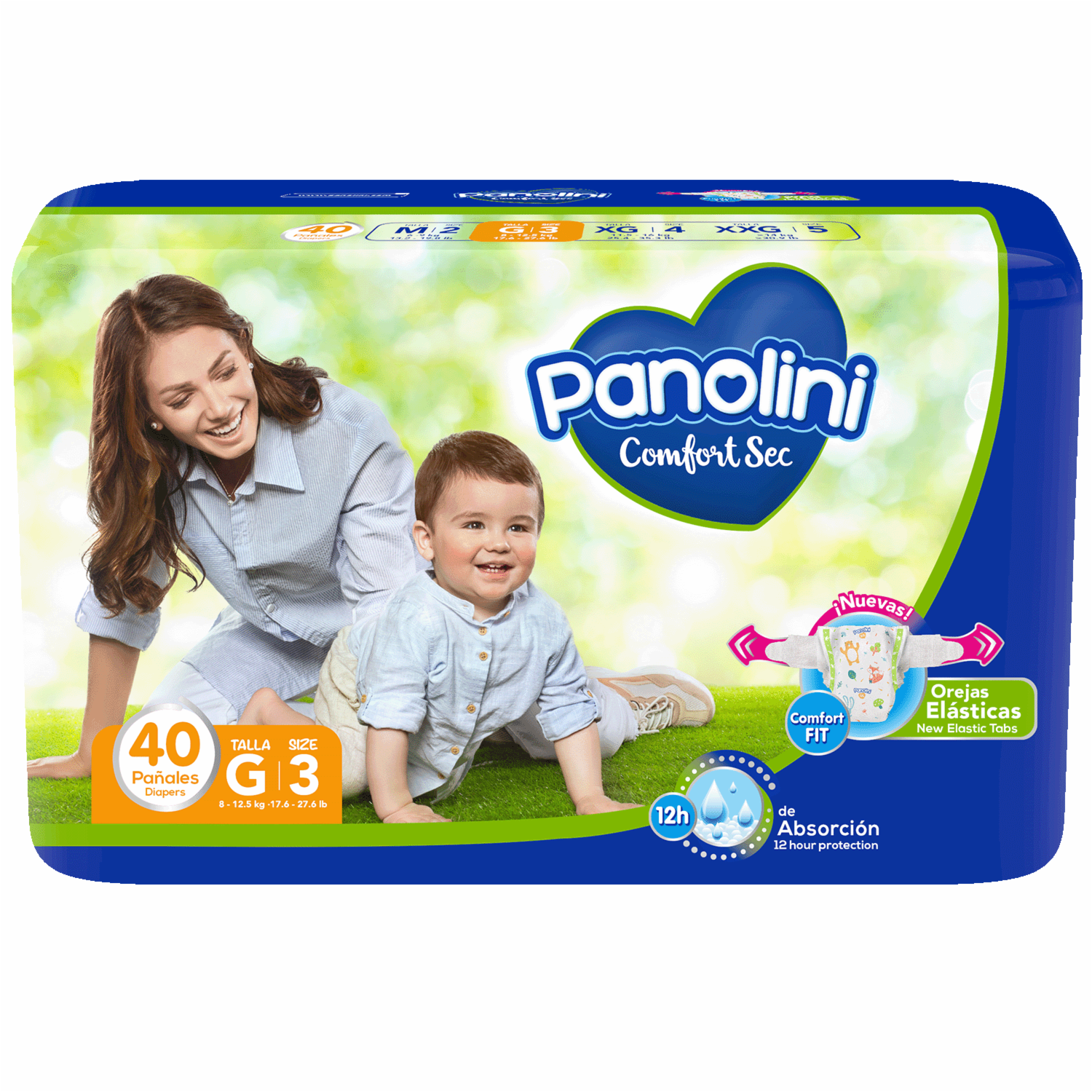 Pañal Comfort Sec Talla G E3 PANOLINI X 40 Uds