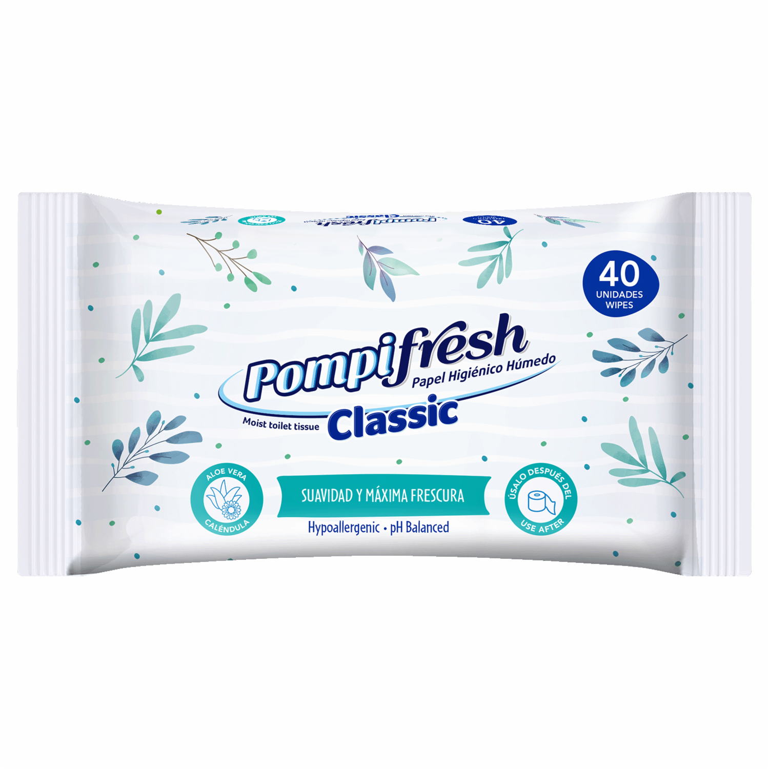 Papel Higiénico Húmedo Flow Pack POMPI FRESH X 40 Uds