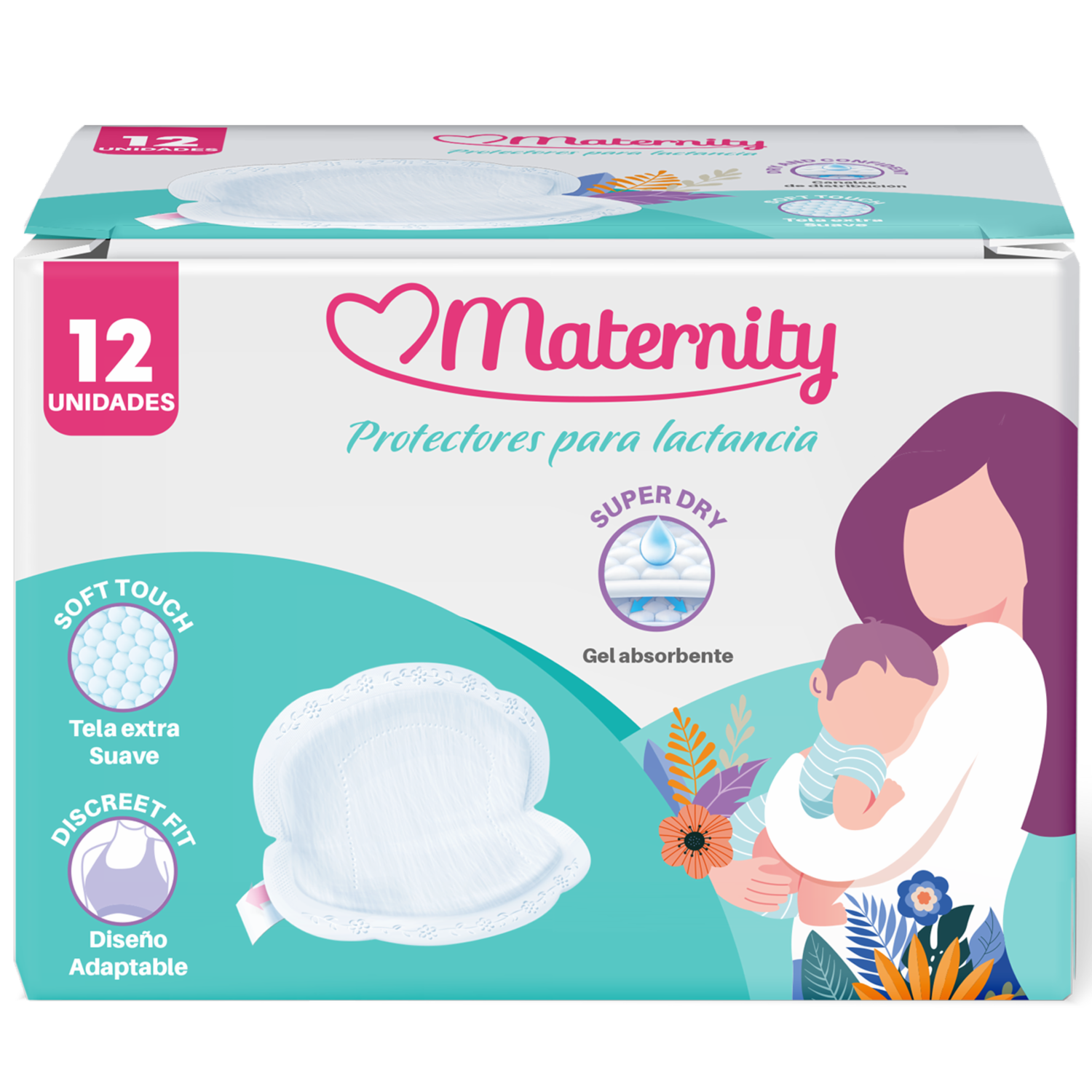 Protectores Para Lactancia Extra Suave MATERNITY X 12 Uds