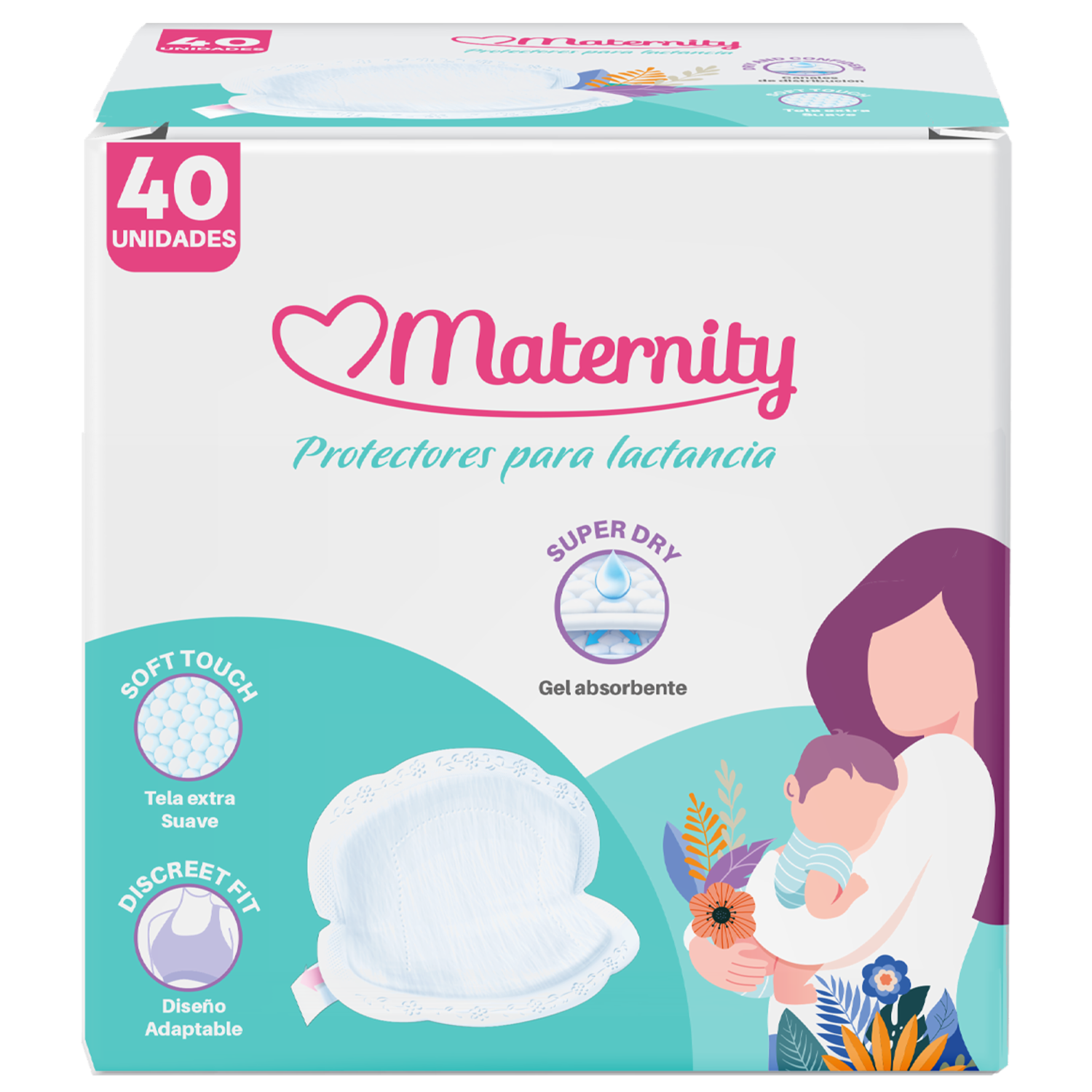 Protectores Para Lactancia Extra Suave MATERNITY X 40 Uds