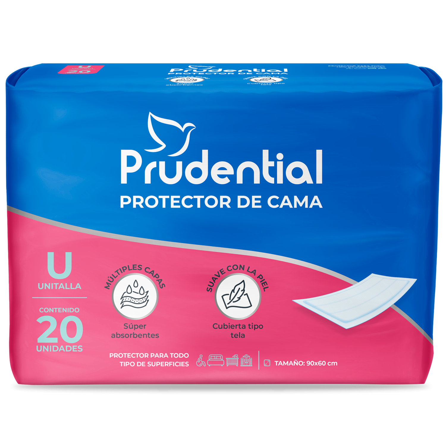 Protectores De Cama Absorbentes PRUDENTIAL X 20 Uds