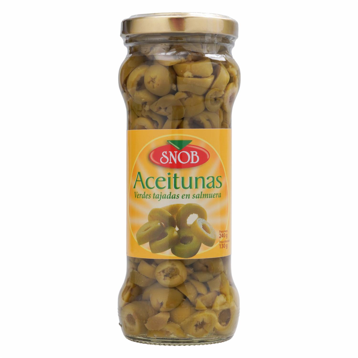 Aceitunas Verde Tajada SNOB 240 G
