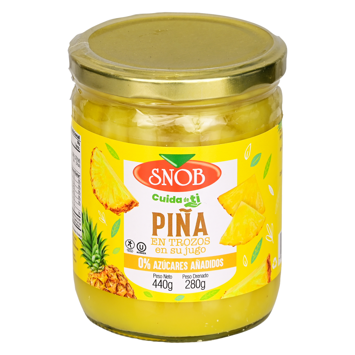 Piñas En Almíbar Sin Azúcar SNOB 440 G