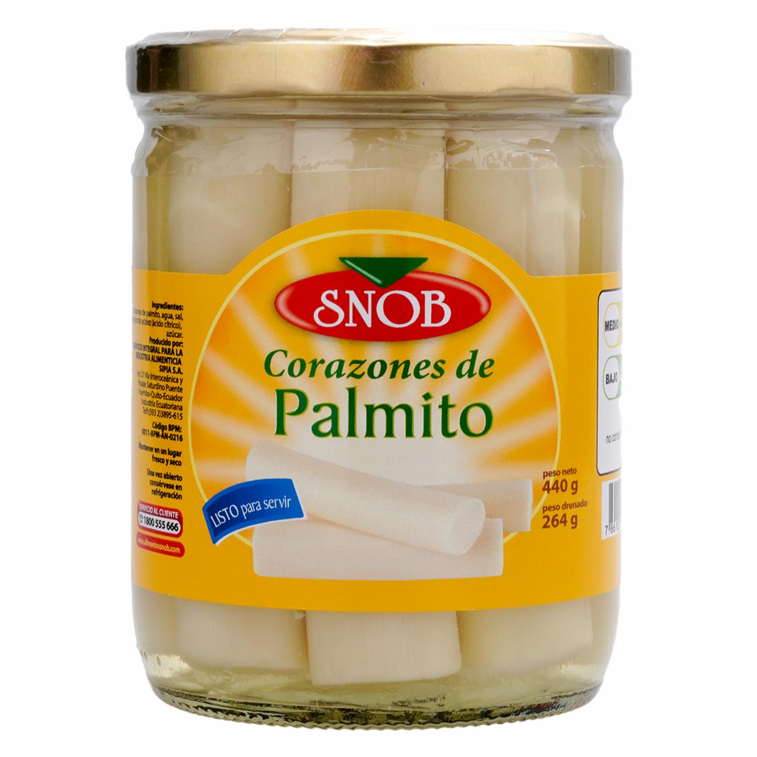 Palmitos En Conserva SNOB 440 g