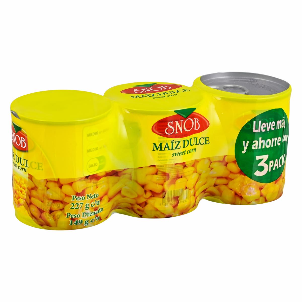 Maíz Dulce 3Pack SNOB Lata