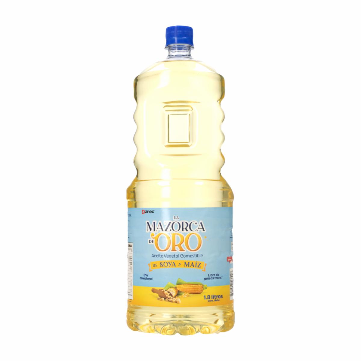 Aceite Comestible De Soya Y Maíz LA MAZORCA DE ORO 1800 Ml
