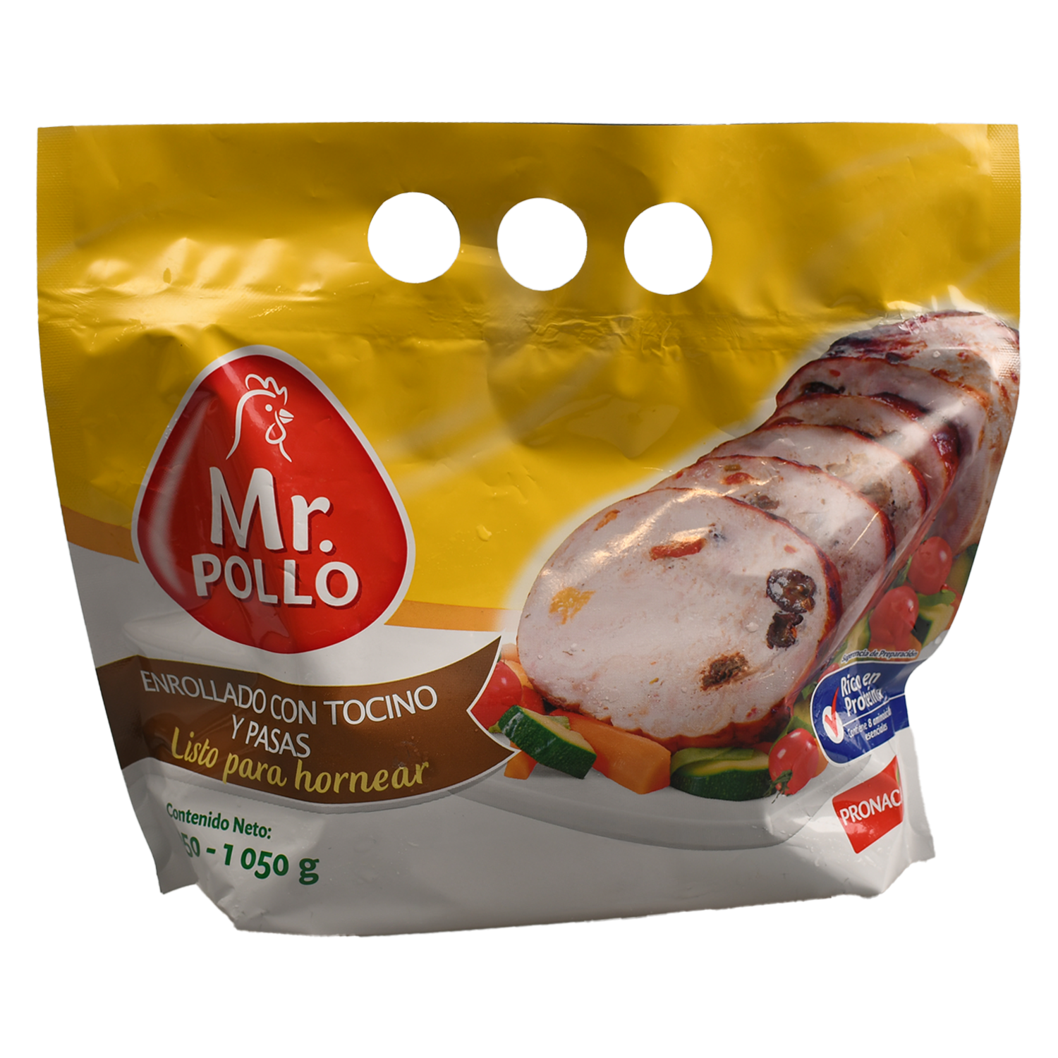Enrollado Listo Para Hornear De Pollo Con Tocino Y Pasas MR. POLLO 950 G A 1050 G