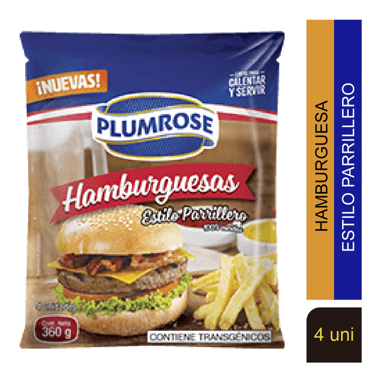 Hamburguesa Asada Estilo Parrillero Asada PLUMROSE 360 G
