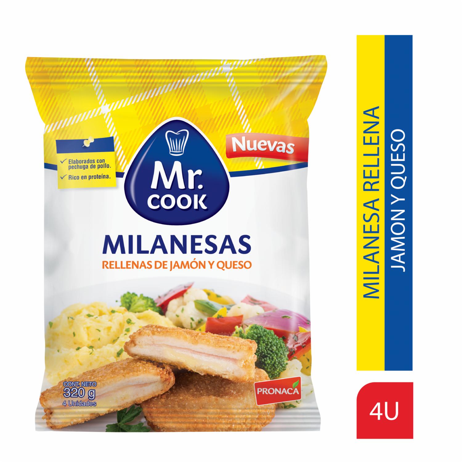 Milanesa Rellena Jamón y Queso MR. COOK 320 G