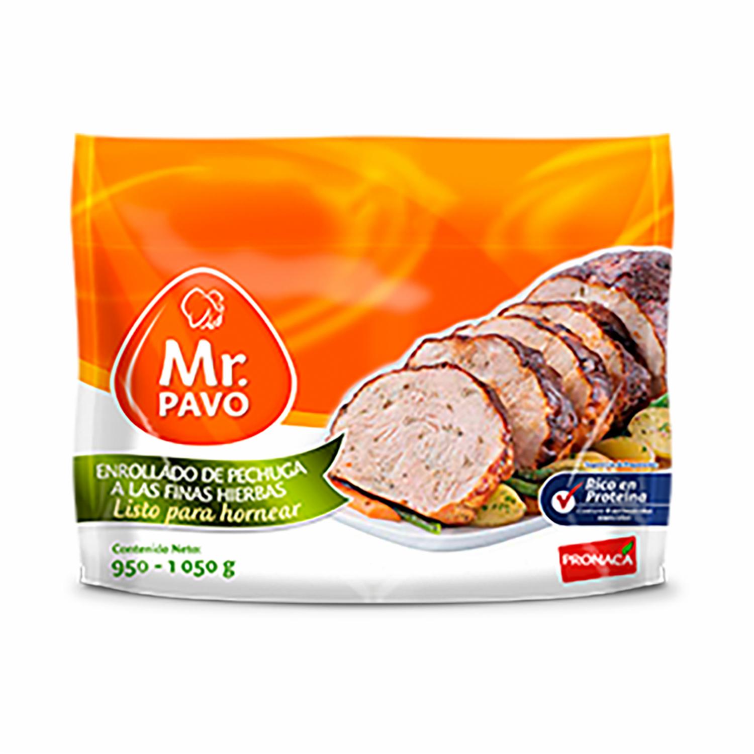 Enrollado De Pechuga Finas Hierbas MR. PAVO 950 A 1050 G