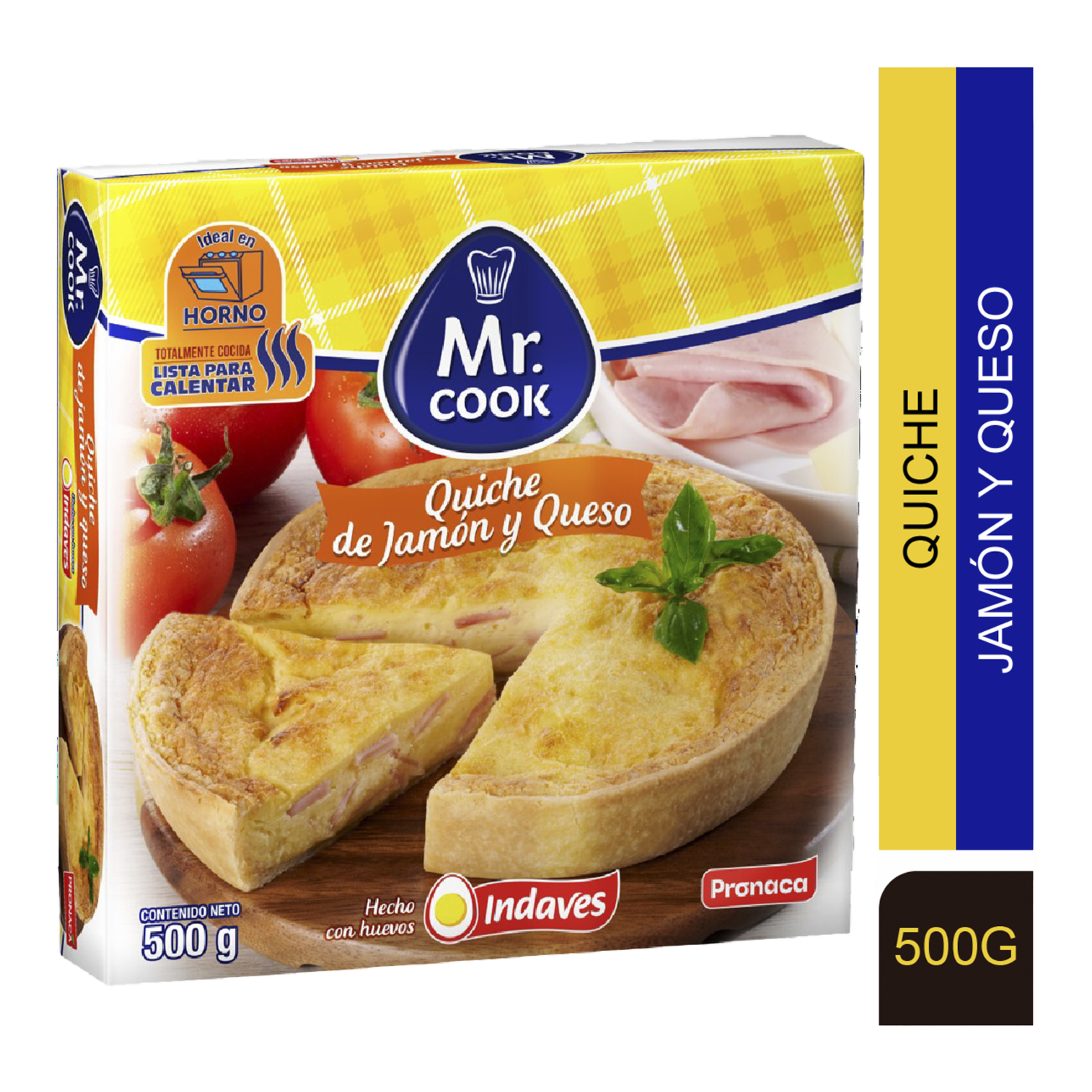 Quiche Jamón Y Queso Congelado MR. COOK 500 G