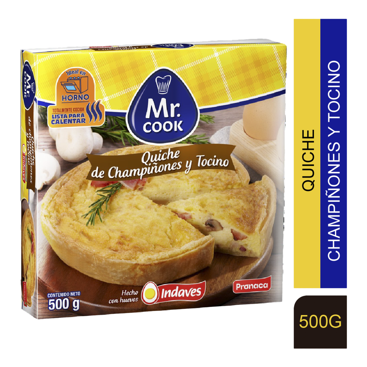 Quiche Champiñones Y Tocino Congelado MR. COOK 500 G