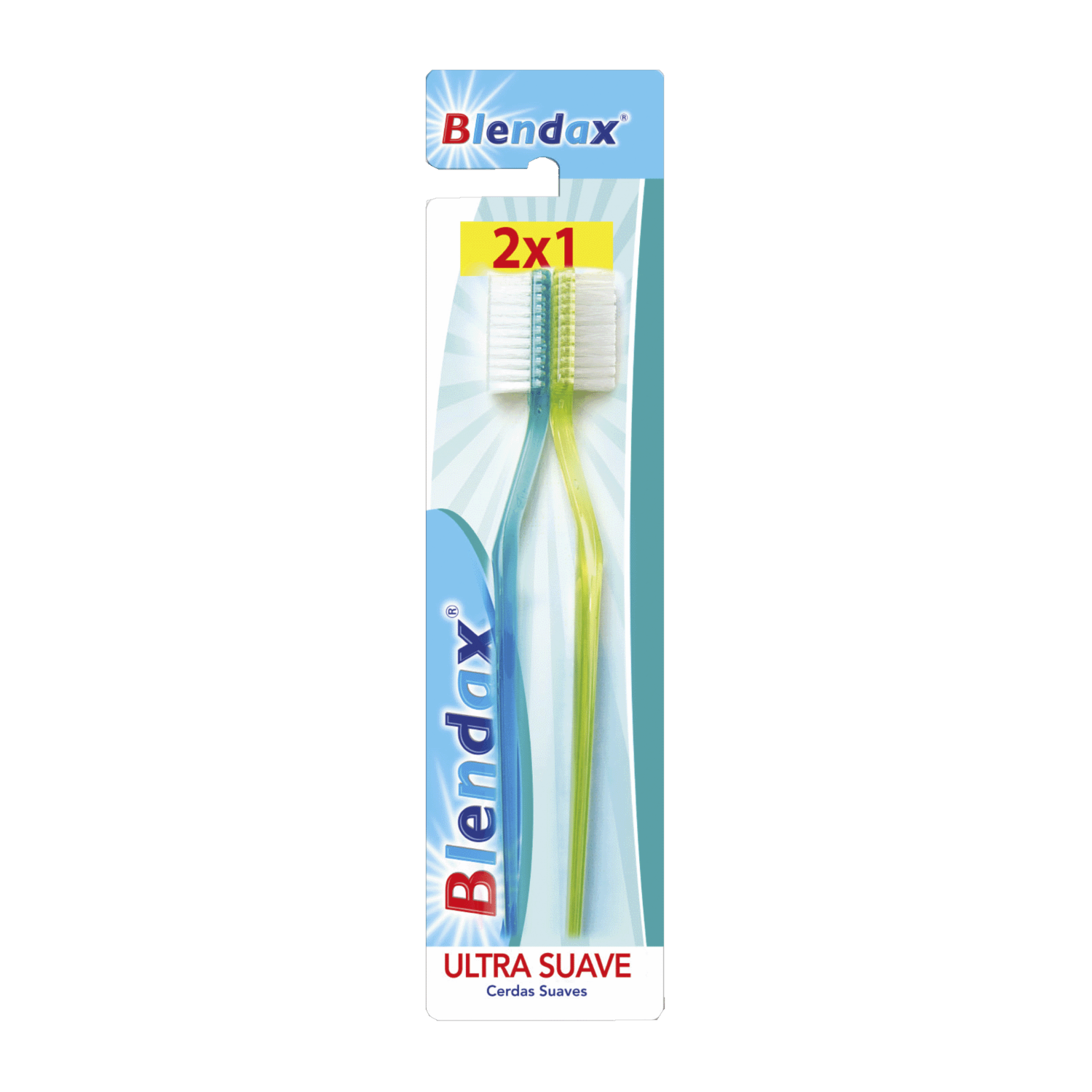 Cepillo Dental Ultra Cerdas Suaves BLENDAX Pack X2 U