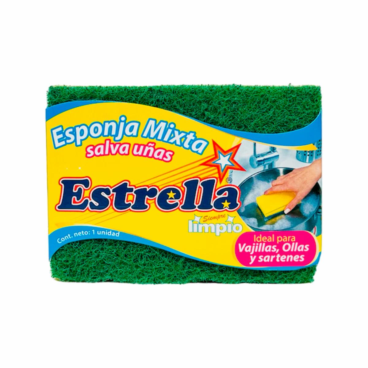 Esponja Multiusos Mixta Salva Uñas ESTRELLA Unidad