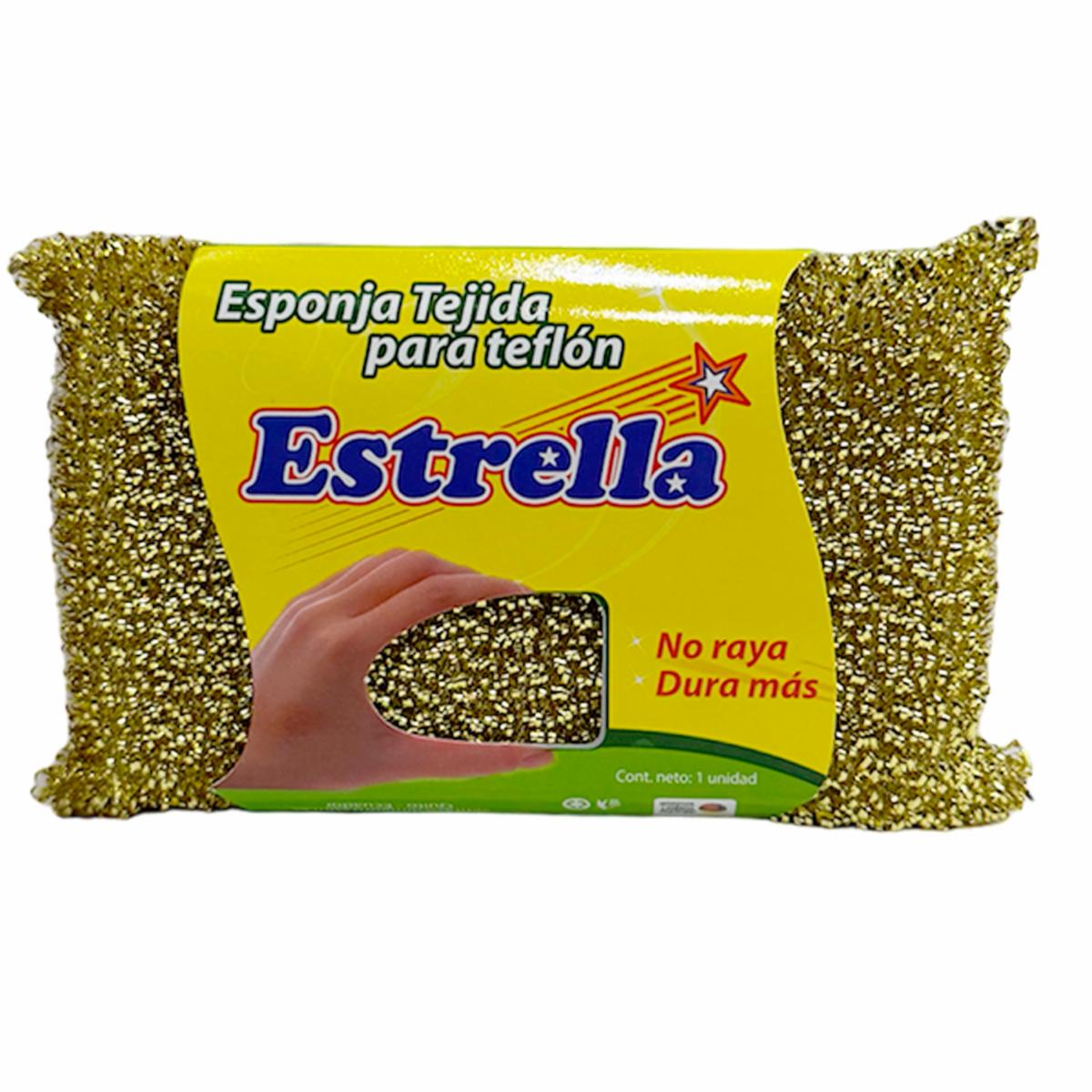Esponja Tejida Para Teflón No Raya Dura Más ESTRELLA Unidad